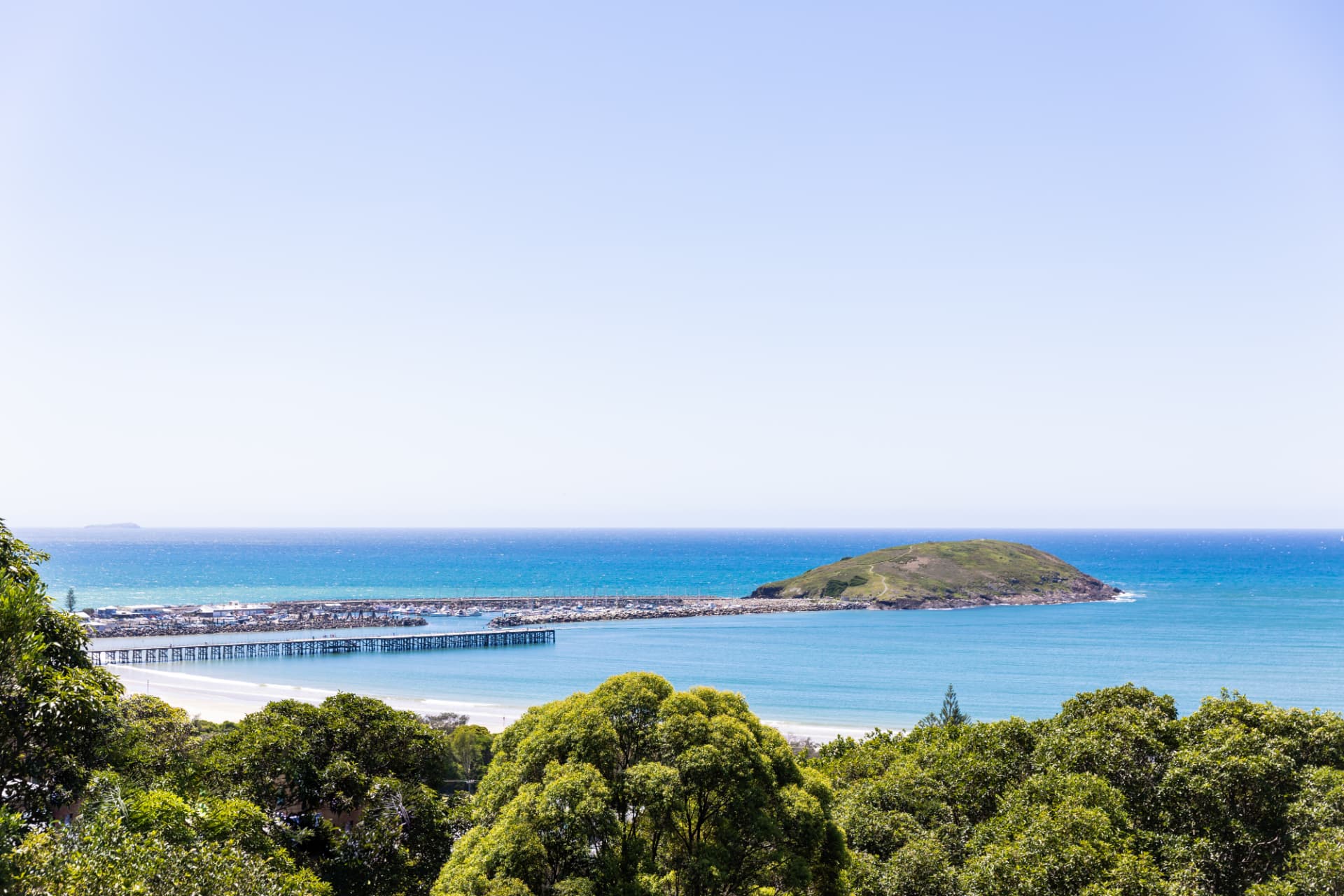 Coffs Harbour Jetty and Muttonbird Island on the Coffs Coast, NSW